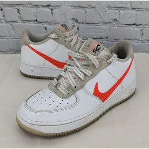 NIKE Air Force 1 LV8 3 GS White Orange Youth Size 6 Y